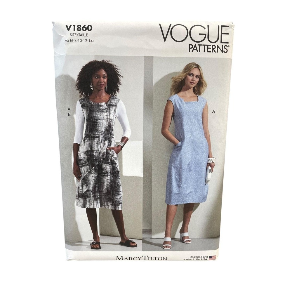 Vogue V1860 Misses Dress Knit Top Marcy Tilton Size 6-14 Modern